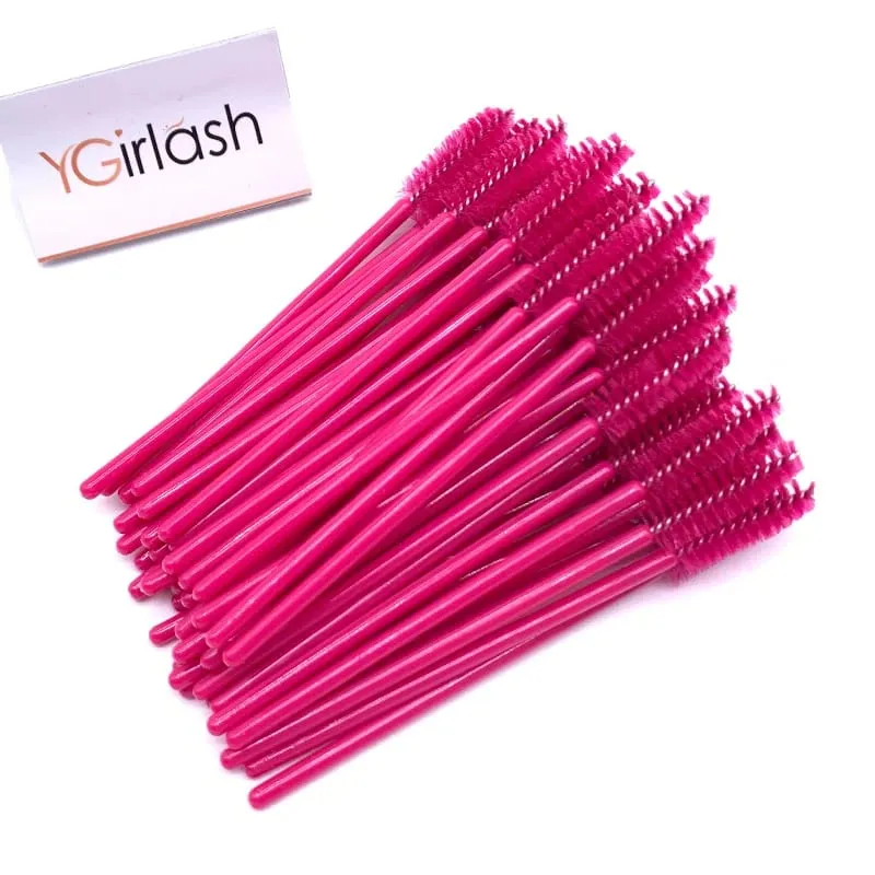 YGirlash 50 個ラッシュ白鳥クリスタルまつげアプリケーター使い捨てダイヤモンドハンドルナイロンマスカラワンドブラシ化粧品ツール
