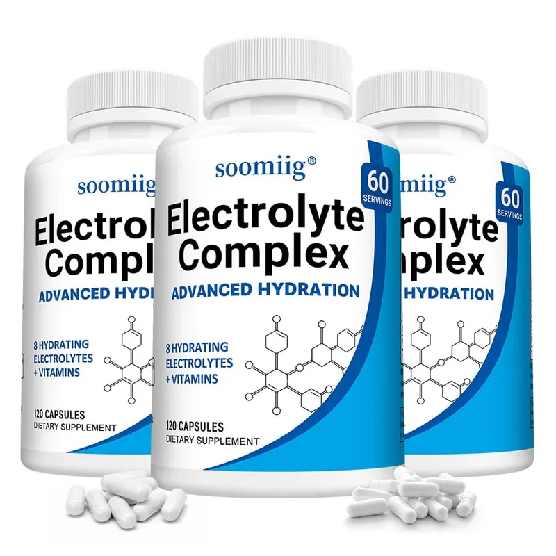 Capsules de sels d'électrolytes avec magnésium B6 B12, potassium et zinc, hydratation rapide, réduit les crampes musculaires, favorise la récupération