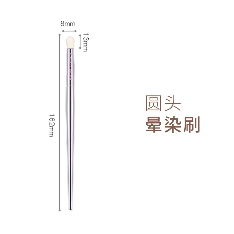 Silver High quality full functional Makeup brushes Foundation Powder Blusher Highlight Eyeshadow Flat eyebrow Make up brushes