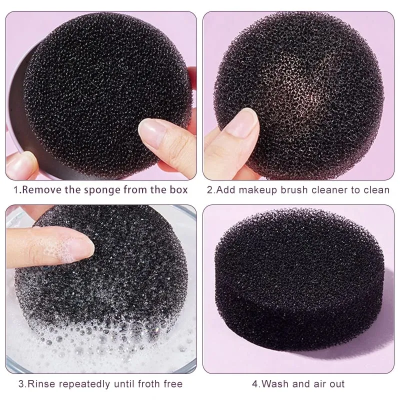 Makeup Brush Cleaning Box Quick Clean Sponge Eyeshadow Brushes Dry Cleaner Cosmetic Wash Clean Powder Tool Makeup Accessories