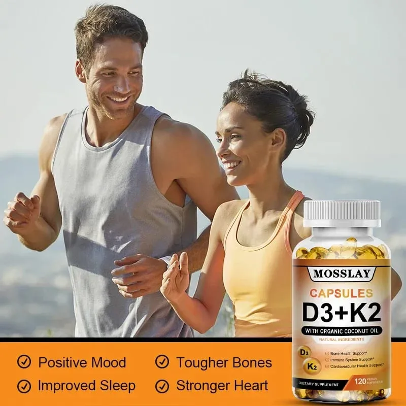 Vitamin K2 and D3 Supplement Premium Formula (30/60/120 Capsules)
