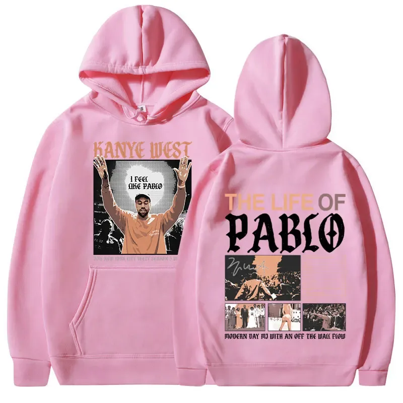 Rappeur Kanye West sweat à capuche imprimé graphique la vie de PABLO sweat à capuche hommes femmes Hip Hop mode Vintage surdimensionné sweats à capuche