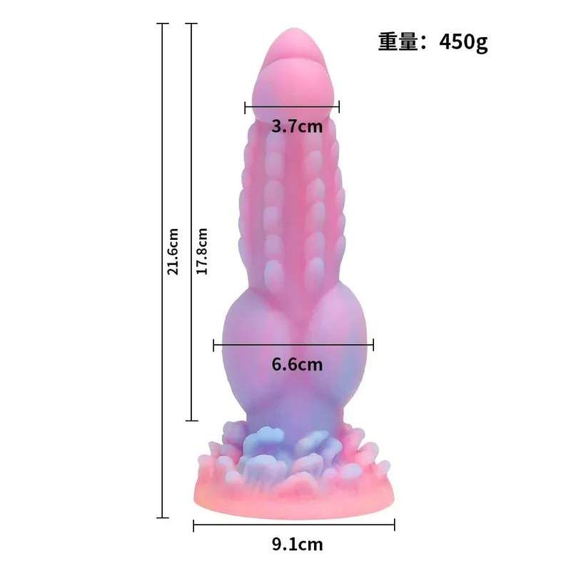 สมจริง Night เรืองแสง Anal Plug Luminous Monster Dragon Dildo สำหรับผู้หญิงผู้ชาย Butt Plug เซ็กซี่สุนัขรูปร่าง Sex Toy สำหรับคู่