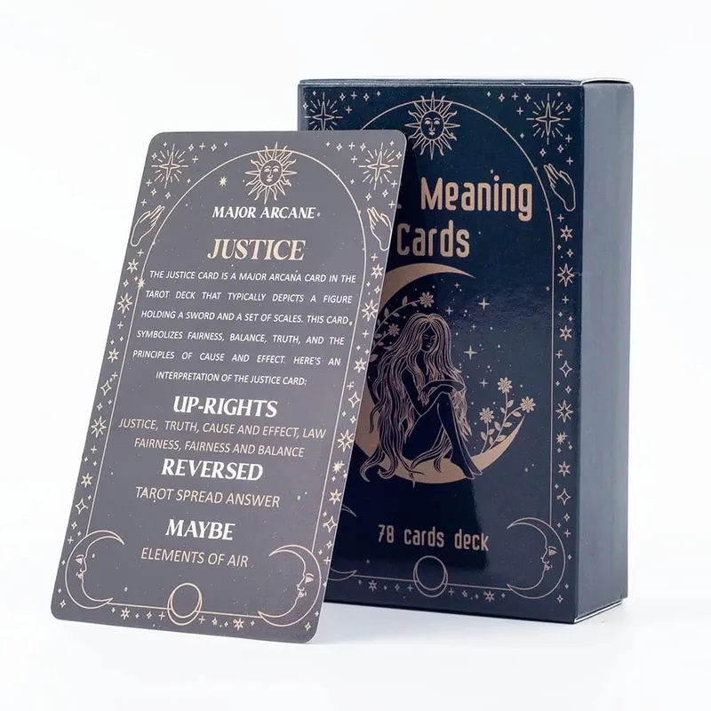 Divine Celestial Tarot Cards 78 Card Deck 10.4*6.1CM for Classmate Gathering Fortune Telling and Divination Board Playing Game