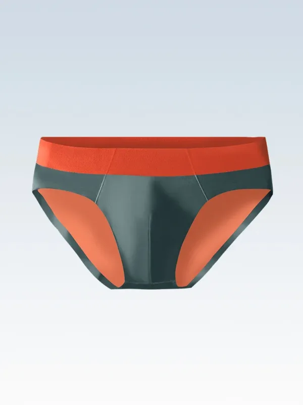 Men's ice silk seamless underwear men breathable briefs summer thin boys sports low waist short shorts head
