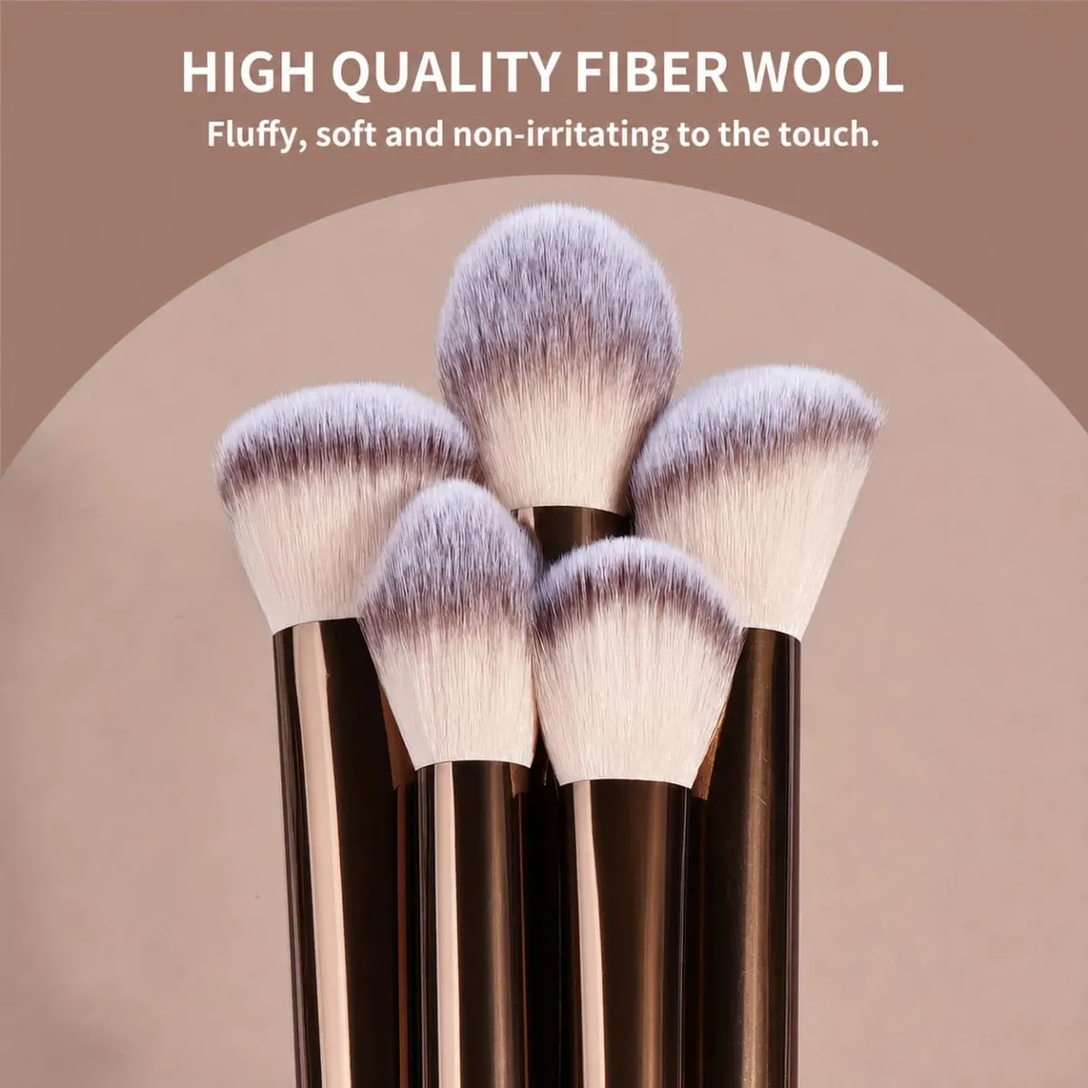 17PCS Professional Makeup Kit Including 13 Aluminum Brushes Carry Bag & 3 Sponge Puffs Powder Eyeshadow Blush and Detail Too
