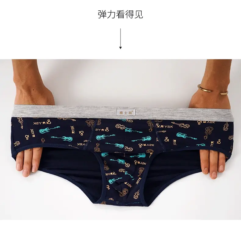 Cotton Man's Underwear Plus Size Briefs Sexy Underpants Breathable Briefs Bikini Gay Print Shorts Cueca Male Panties — image 5