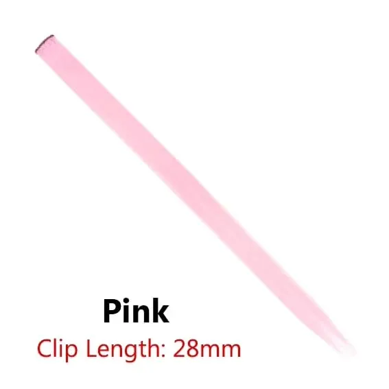 12 Colors Straight Curly Hair Synthetic Hairpieces Clip-In One Piece Pure Color Synthetic Hair Extension Pieces