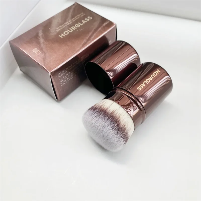 Hourglass Makeup Brushes Face Large Powder Blush Foundation Contour Highlight Blending Retractable Kabuki Cosmetic Brush Tools