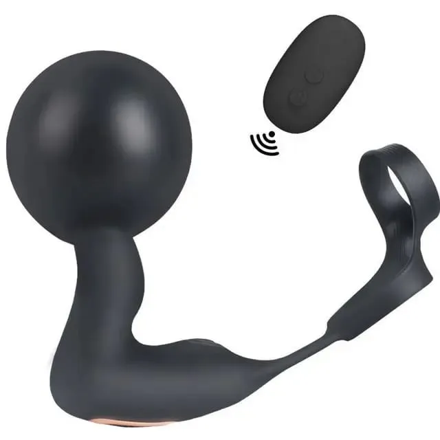 Wireless Remote Control Male Prostate Massager Inflatable Anal Plug Vibrating Butt Plug Anal Expansion Vibrator Sex Toys For Men