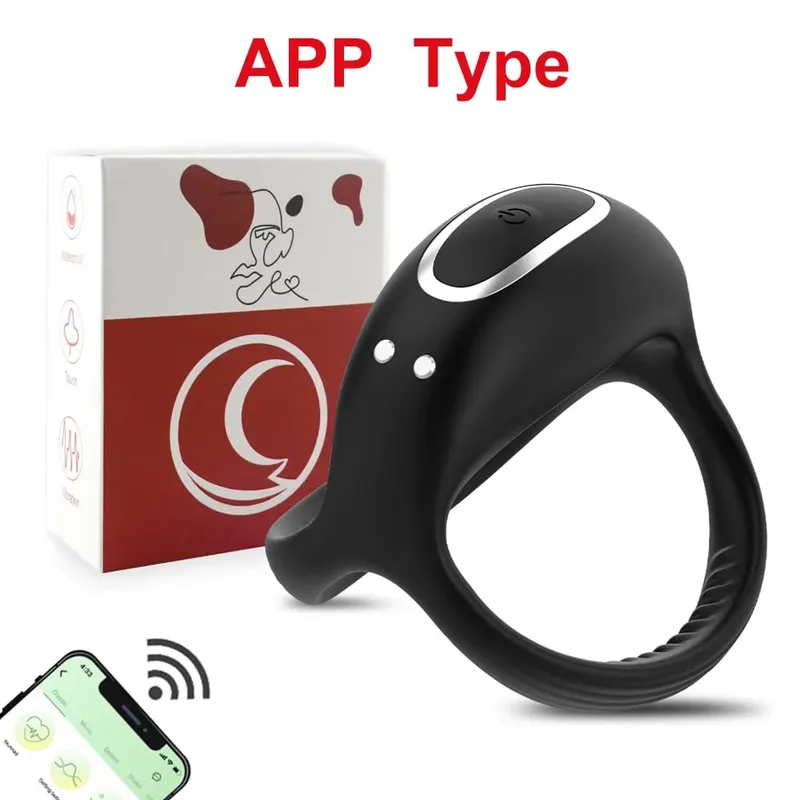 Vibrating Cock Ring for Men Silicone Penis Rings Intense Vibration Mens Vibrator Longer Harder Stronger Erection Adult Sex Toys