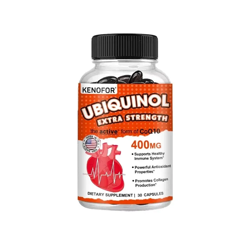 Ubiquinone CoQ10 400mg - Supports Heart Health Provides Energy To Support Joint Health Super Absorption Vegetarian Capsules