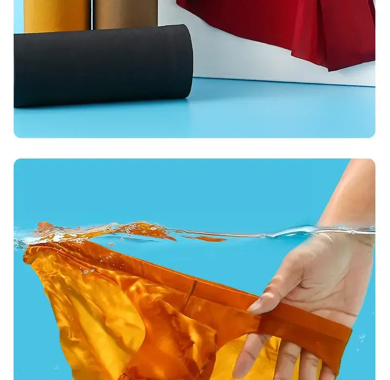 1 Άρθρο Άνοιξη και καλοκαίρι Νέο Ice Silk Εσώρουχα που δεν σημαδεύει ΑΝΔΡΙΚΟ Παντελόνι Τρίγωνο Ξεχωριστό Γρήγορο στέγνωμα Youth Tide Μονόχρωμο
