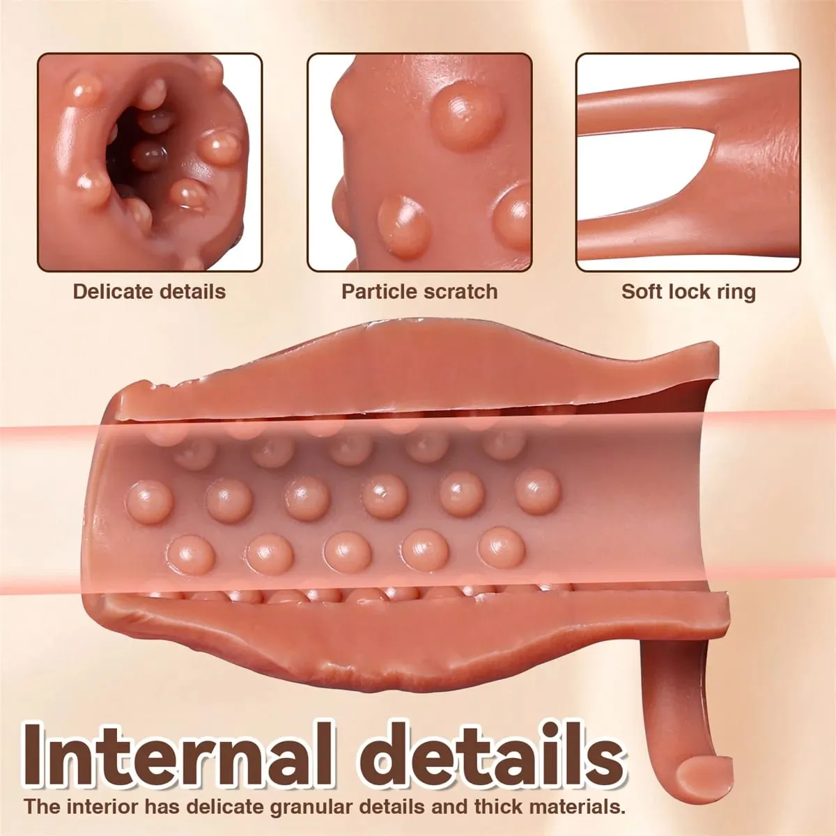 Skin Feeling Realistic Dildo Dick Pump Sleeve Enlargement Penis Covers Extender Men's Condoms Cock Ring Adult Sex Toy For Male
