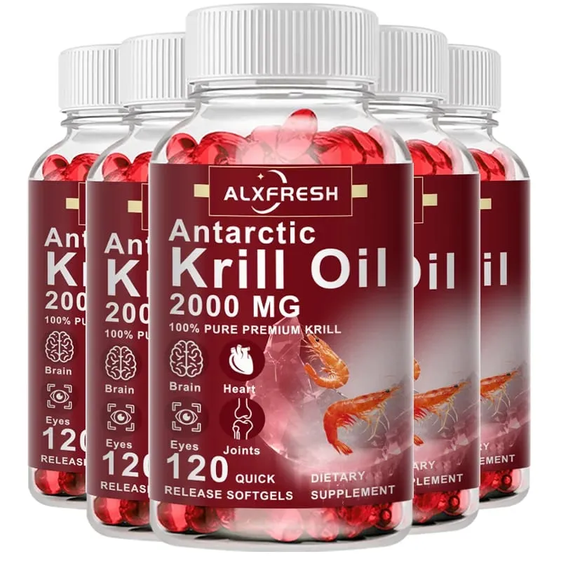 Krill Oil Capsules Improve Cholesterol Mood Antidepressant Effects Cardiovascular Protection Brain Cognitive Anti-inflammatory