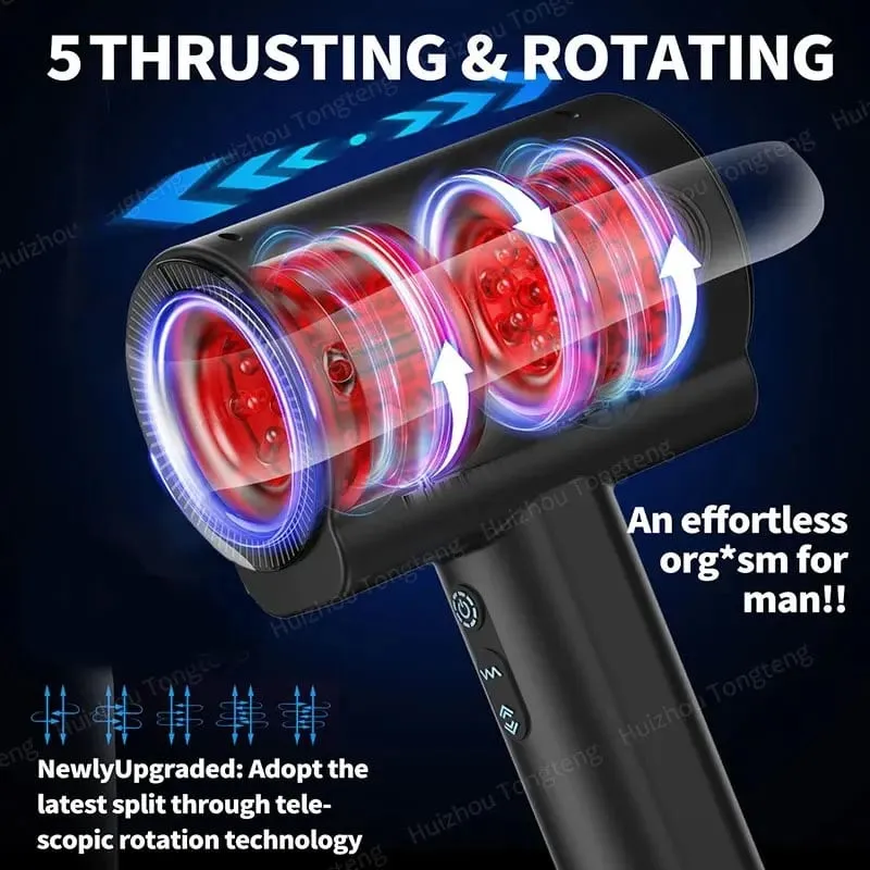 Automatic Thrusting Rotating Vibrating Male Masturbator Blowjob Sex Glans Massager Penis Vibrator Pussy Adult Sex Toys for Men