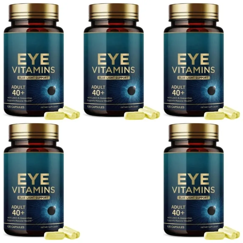 Eye Vitamins Capsules Blue Light Support with Lutein & Zeaxanthin for 40+ Macular Health Support for Men Women 120 Capsules