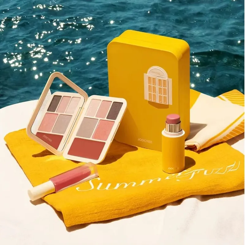 Summer Makeup Gift Set Lipstick Lip Glaze & Eyeshadow Palette Full Face Cosmetic Kit for Valentine‘s Day Gift Maquillage
