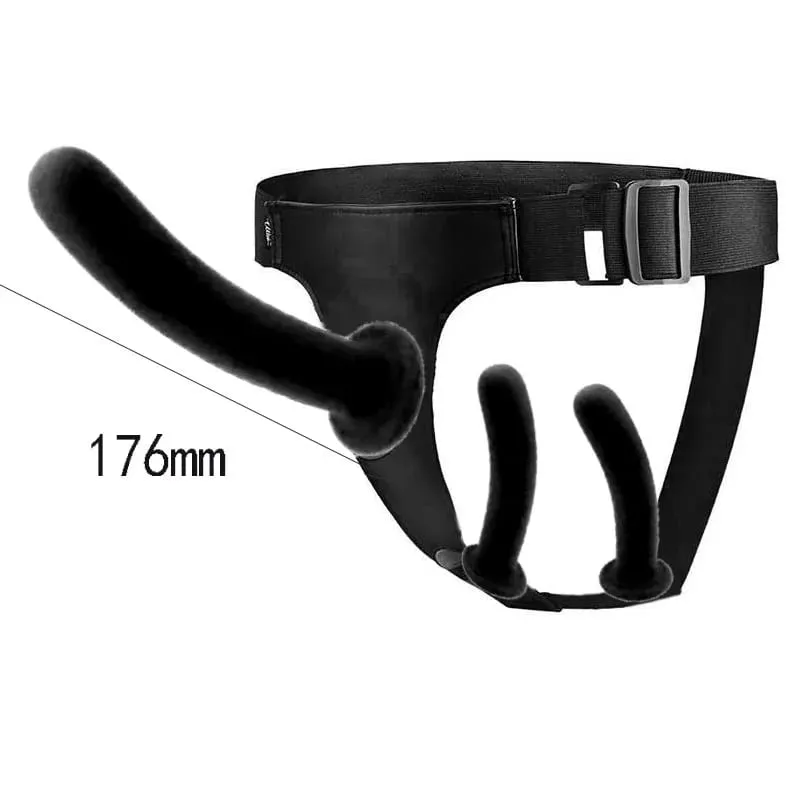 Adjustable Silicone Strap On Dildo Harness Long Slim Pegging Dildo Panties for Women Men Couples Soft Flexible Strap-on Sex To