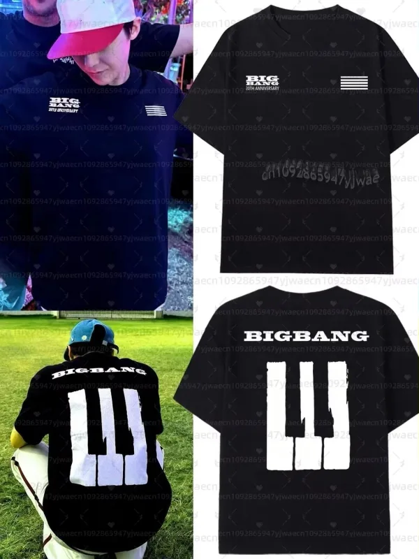 Bigbang 20th Anniversary Concert T-Shirt G-Dragon fans Short Sleeve Unisex women Breathable Sweat Absorbent t-shirt men hoodies