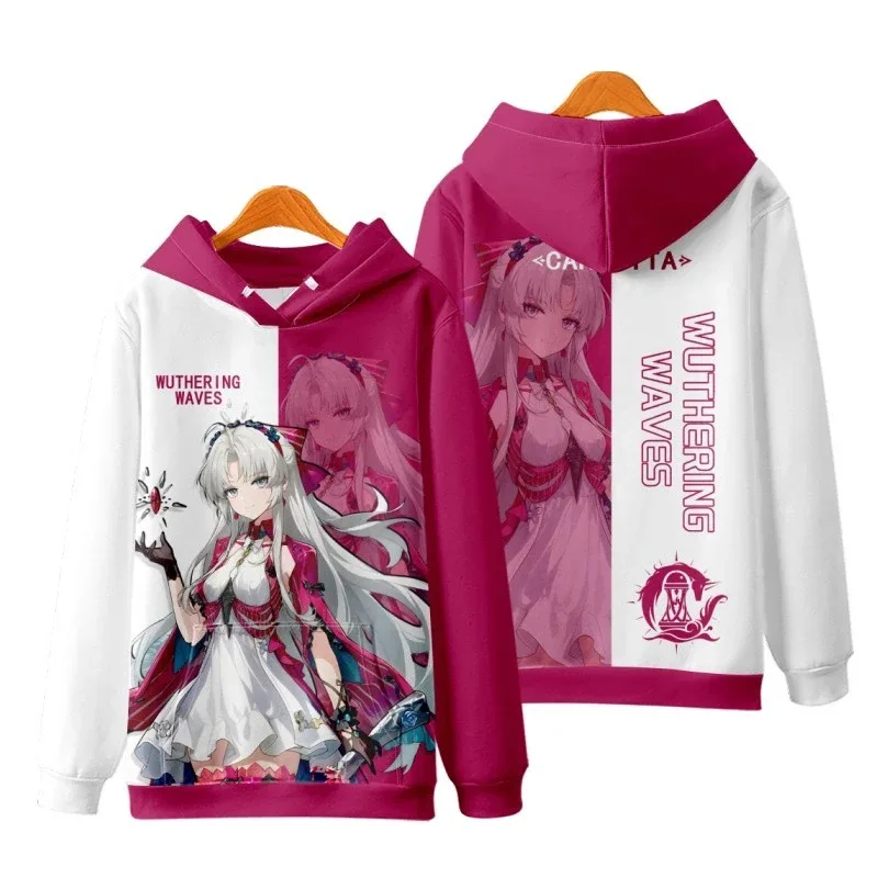 Game Wuthering Waves All Role Playing 3D Hoodies Sweatshirts Fashion Men's Anime Pullover Autumn/Winter Outdoor Casual Tracksuit — image 3