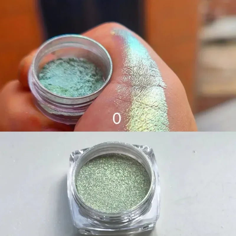Glitter Eyeshadow Powder Long Lasting Chrome Chameleon Holographic Eyeshadow Powder Pigment Eye Makeup For Women Cosmetic