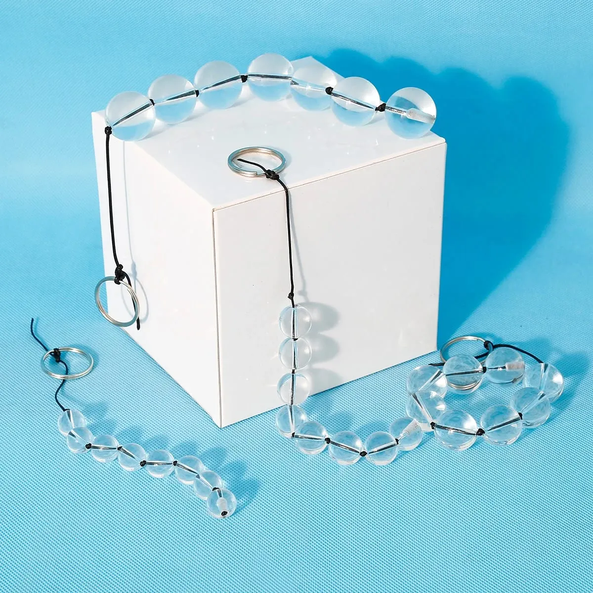 New Glass Anal Trainer Toy with Ring Vagina Plug Butt Plug Anal Beads Prostate Massager - Sex Toys for Anal — image 6