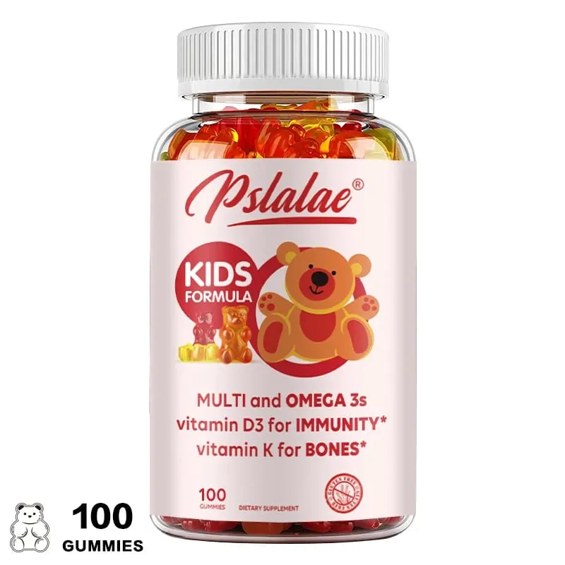 Children's Multivitamin Gummies - with Vitamin C Omega-3 Fish Oil - Boosts Immunity and Supports Brain Health