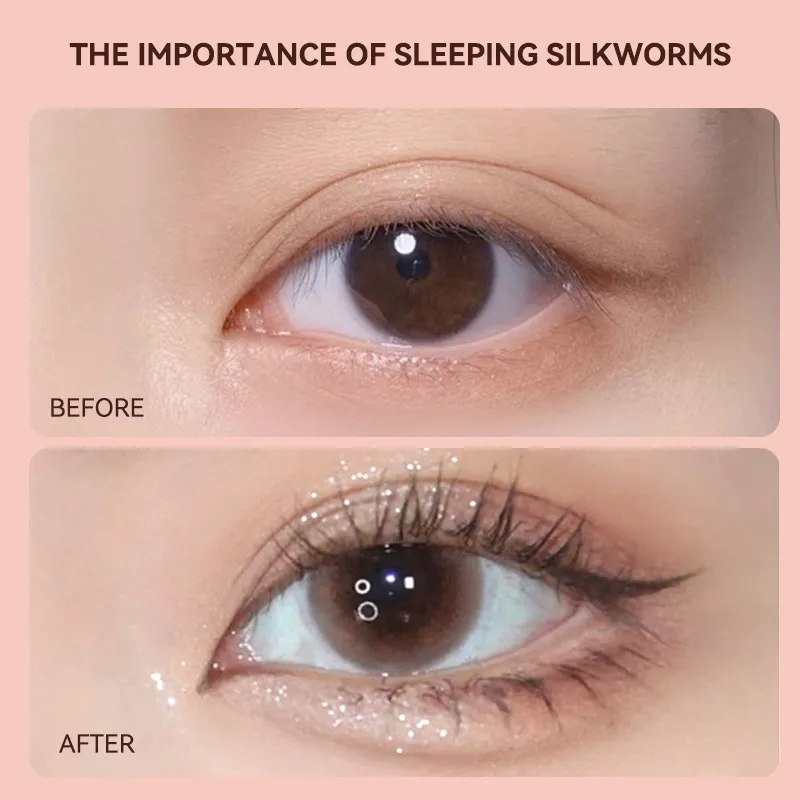 3D star eye double head silkworm pen keep makeup lasting waterproof and not easy to stain brighten — image 3