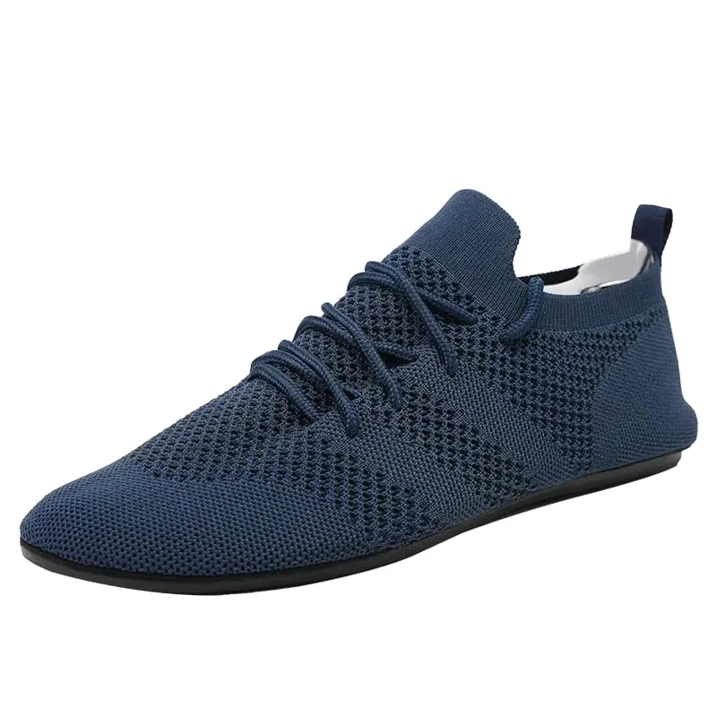 Sapatos casuais masculinos leves respiráveis ​​sapatos vulcanizados femininos ao ar livre mocassins macios malha calçados de condução rendas até 36-47
