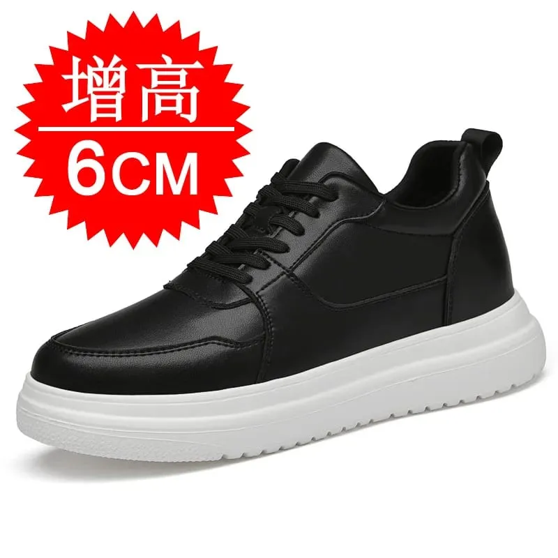 Plus Size37-46 Lift Sneakers Man Elevator Shoes Height Increase Insole 8cm White Black Taller Shoes Men Leisure Fashion sneakers — image 10