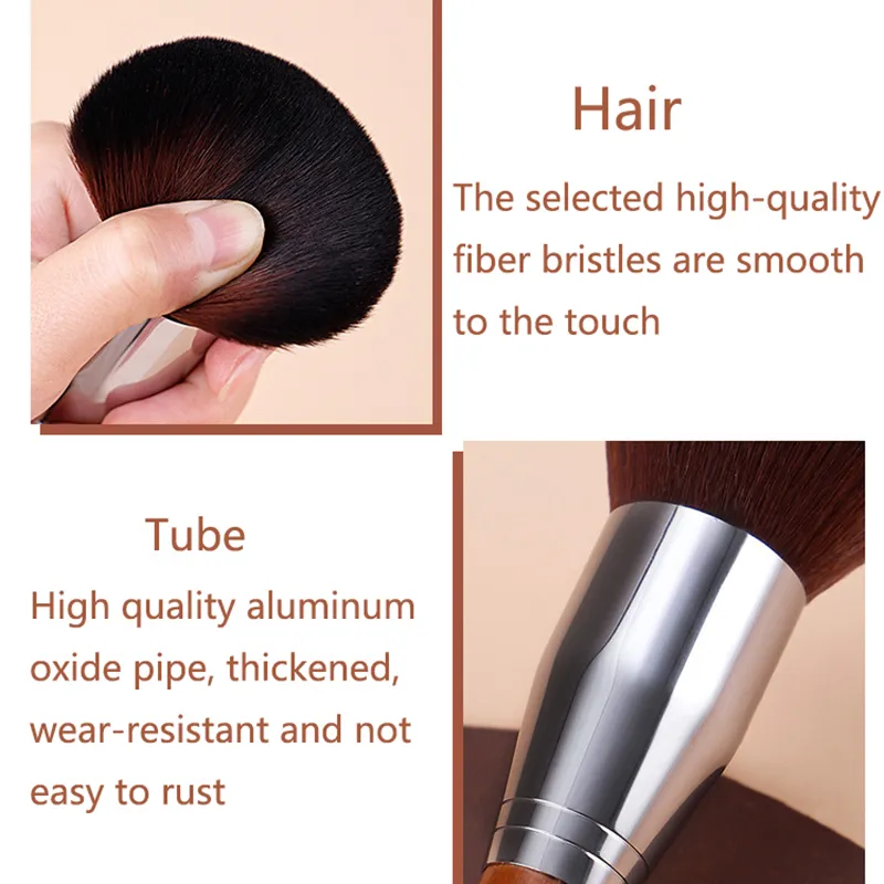 Professional Soft Makeup Brush Makeup Tools Liquid Foundation Concealer Make Up Brush Wood Handle Brushes Beauty Tool Wholesale