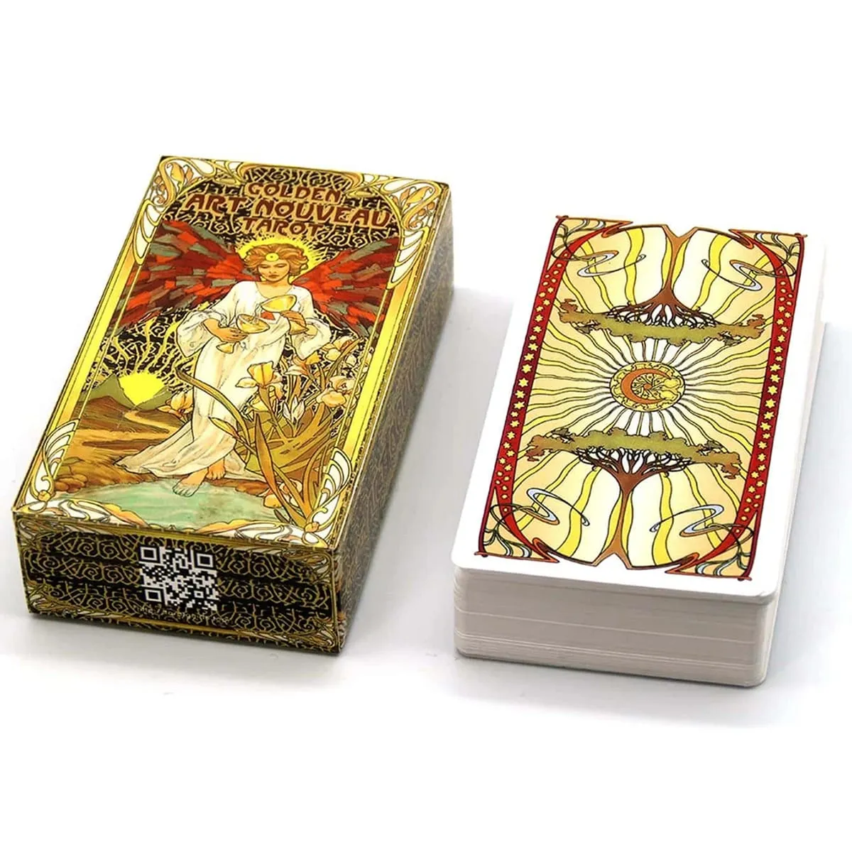 78pcs/Set-golden Art Nouveau Tarot tarot card board game Golden Art Unzipping card game