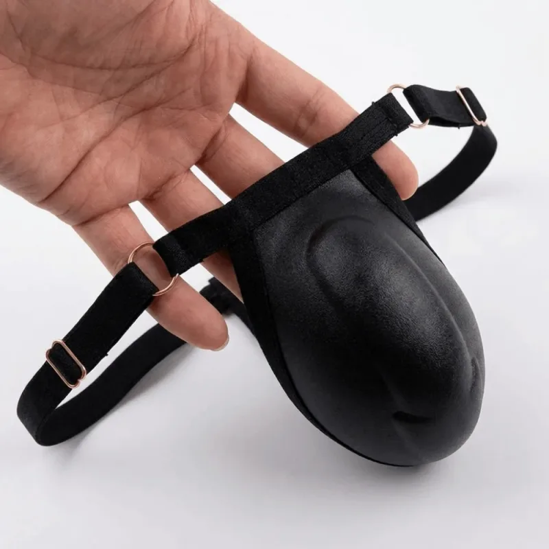 T-back Push Up Sponge Cup Pad Thongs Adjustable 3D Front Padded Briefs Seamless Low-waist Men Shapewear Men Panties Accessories