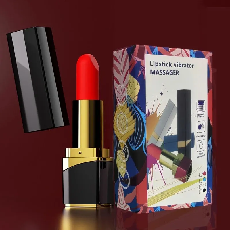 Women Mini Lipstick Vibrator Strong Shock Vibrating Nipple Clitoral Stimulator AV Wand Sex Toys for Couples Adults 18+