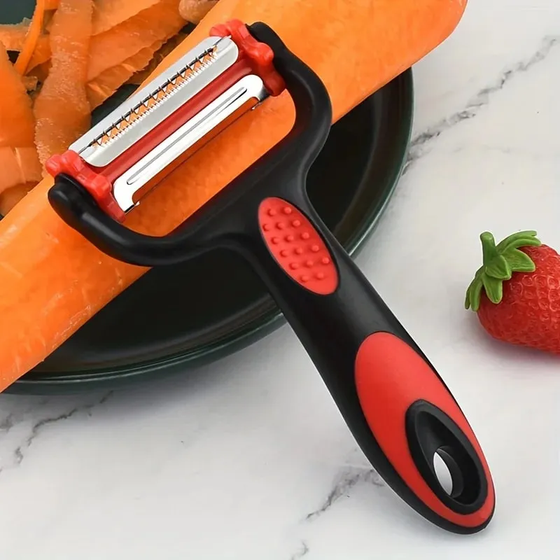 1 Peeler Three in One Rotating Stainless Steel Blade Suitable for Vegetable Carrot and Fruit Peelers