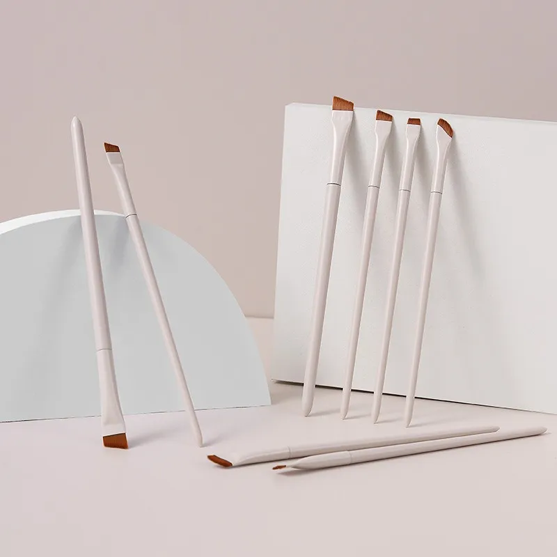 1/3/7/9pcs White Upgrade Blade Eyeliner Brush Eye Makeup Brushes Set Ultra Thin Fine Angle Flat Eyebrow Precise Detail Brush