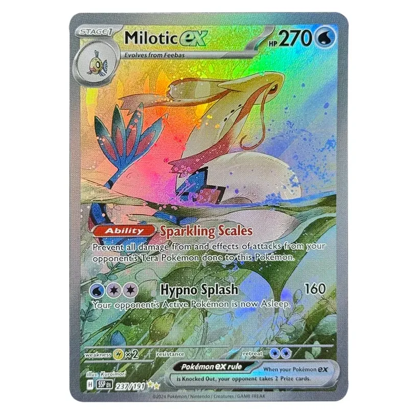 PKM English Single Card Surging Sparks Latios Hydreigon Pikachu Milotic Kingdra Game Trading Collection PTCG Proxy Toys Gifts