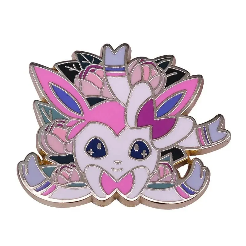 Anime Games Snorlax Enamel Pins Collect Pokemon Sylveon Metal Cartoon Brooch Backpack Hat Bag Collar Lapel Badges