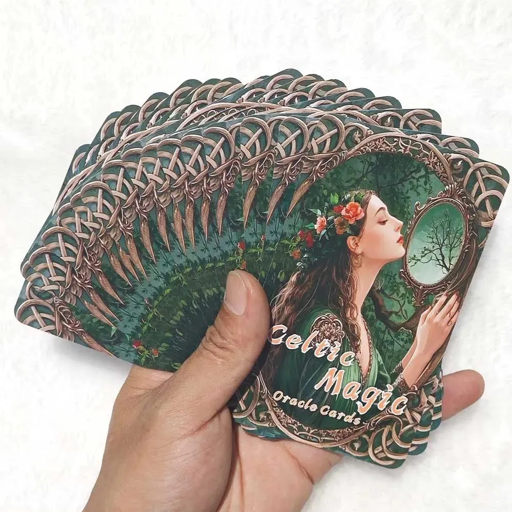 50 Pcs 13x8cm Celtic Magic Oracle Cards Create Your Magical Deck for Spiritual Practice Card Games