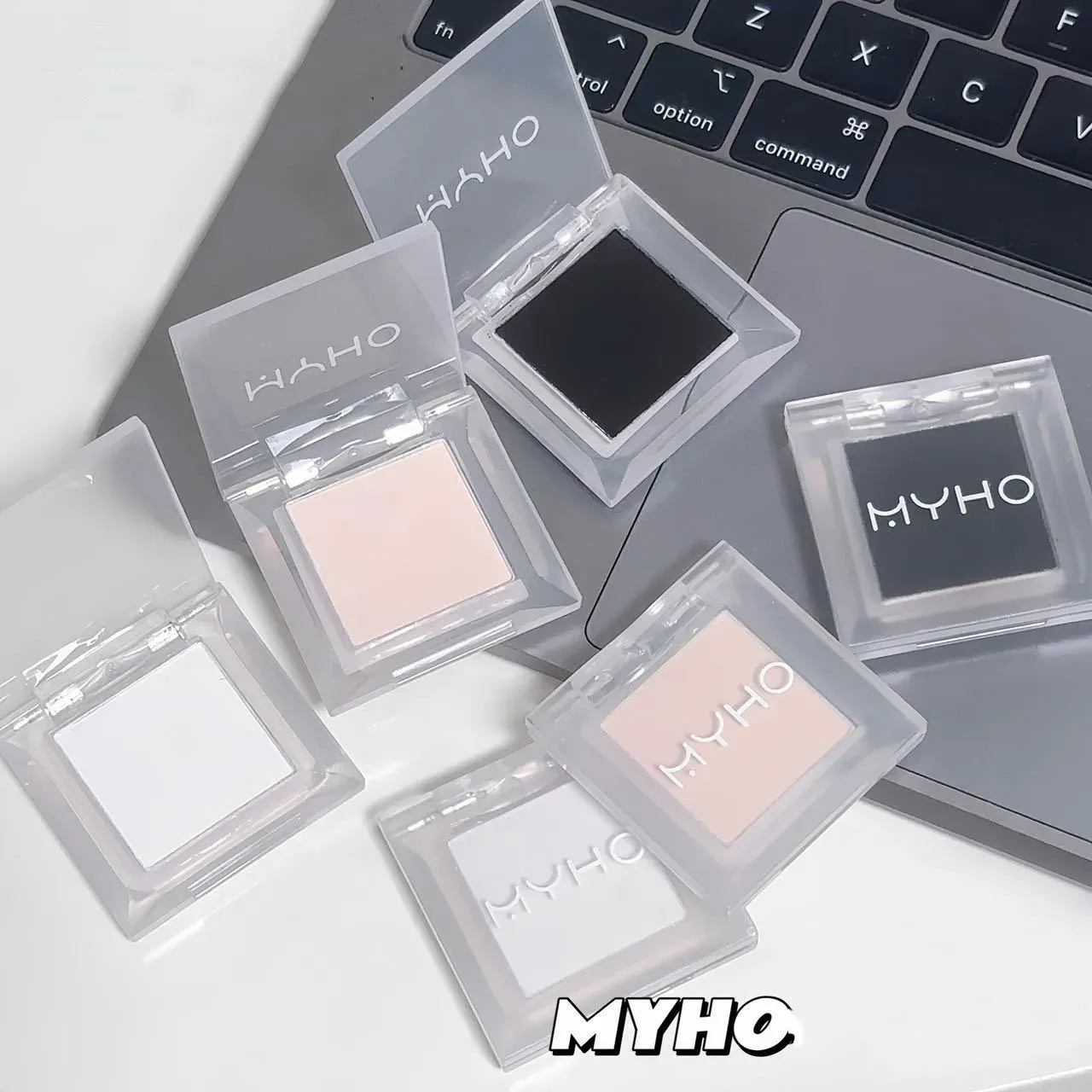 Monochrome Matte White Black Eyeshadow Highlighter Makeup Palette Waterproof Face Contouring Brighten Eyeshadow Lying Silkworm