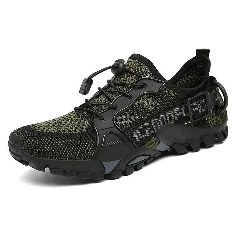 Plus Size Outdoor Shoes Men's Summer Breathable Walking Shoes Women's Hiking and Wading Mesh