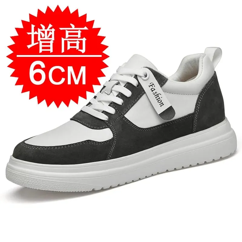 Plus Size37-46 Lift Sneakers Man Elevator Shoes Height Increase Insole 8cm White Black Taller Shoes Men Leisure Fashion sneakers — image 12