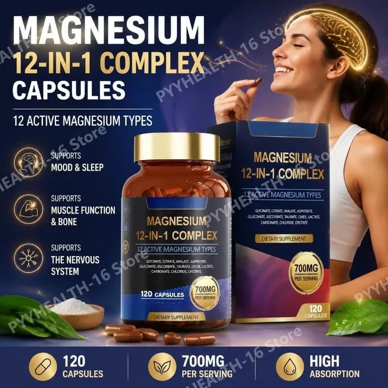 Magnesiumglycinat 12-in-1-Komplex, Schla