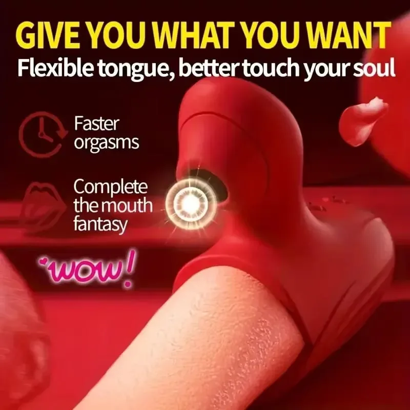 Vibrador de sucção poderoso para mulheres, lambedor de língua, estimulador de clitóris, massageador de vagina, masturbação, brinquedos sexuais adultos, produtos