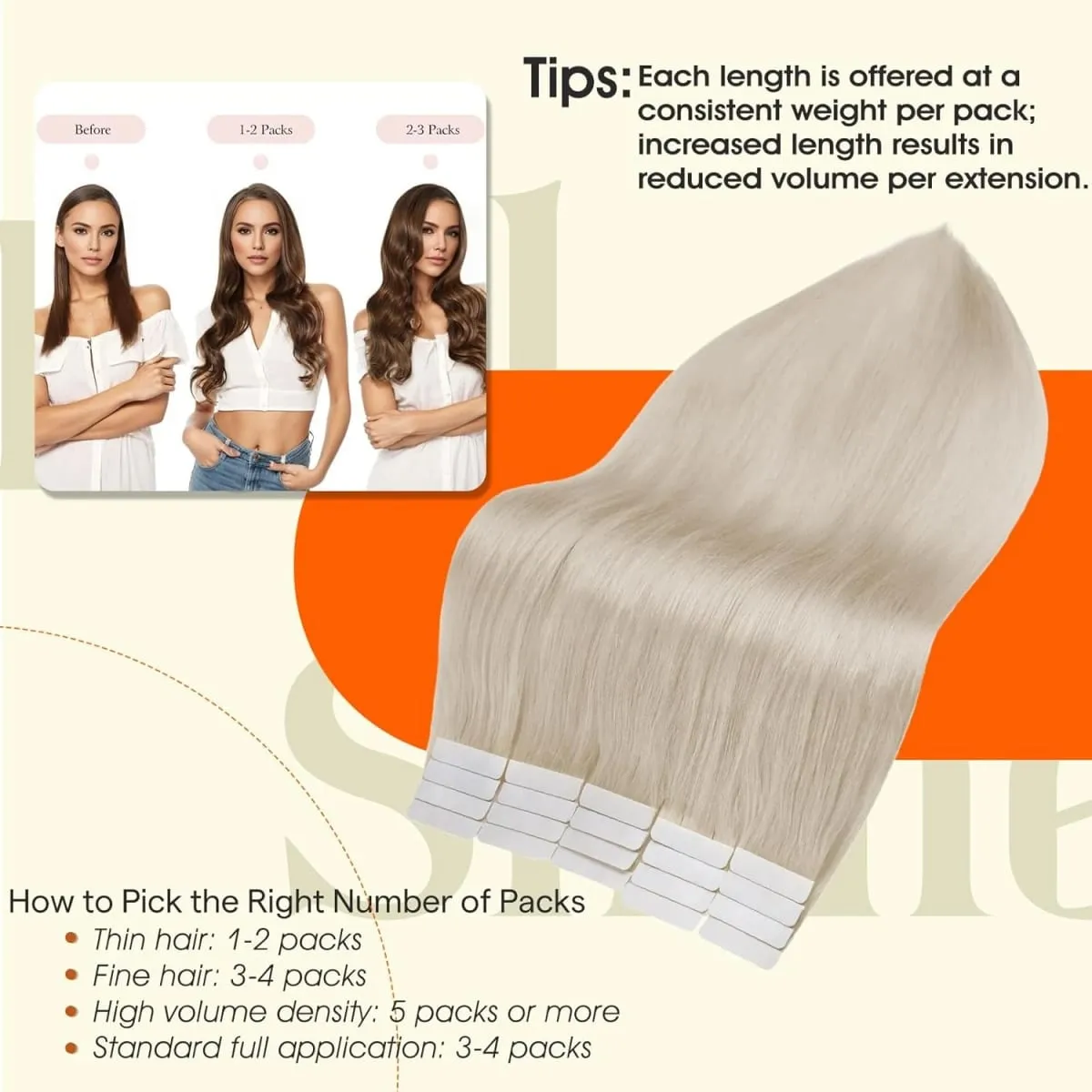 Full Shine Tape hajhosszabbításhoz 20 db Skin Weft Remy Straight Hair Ragasztó brazil hajra nőknek — image 2