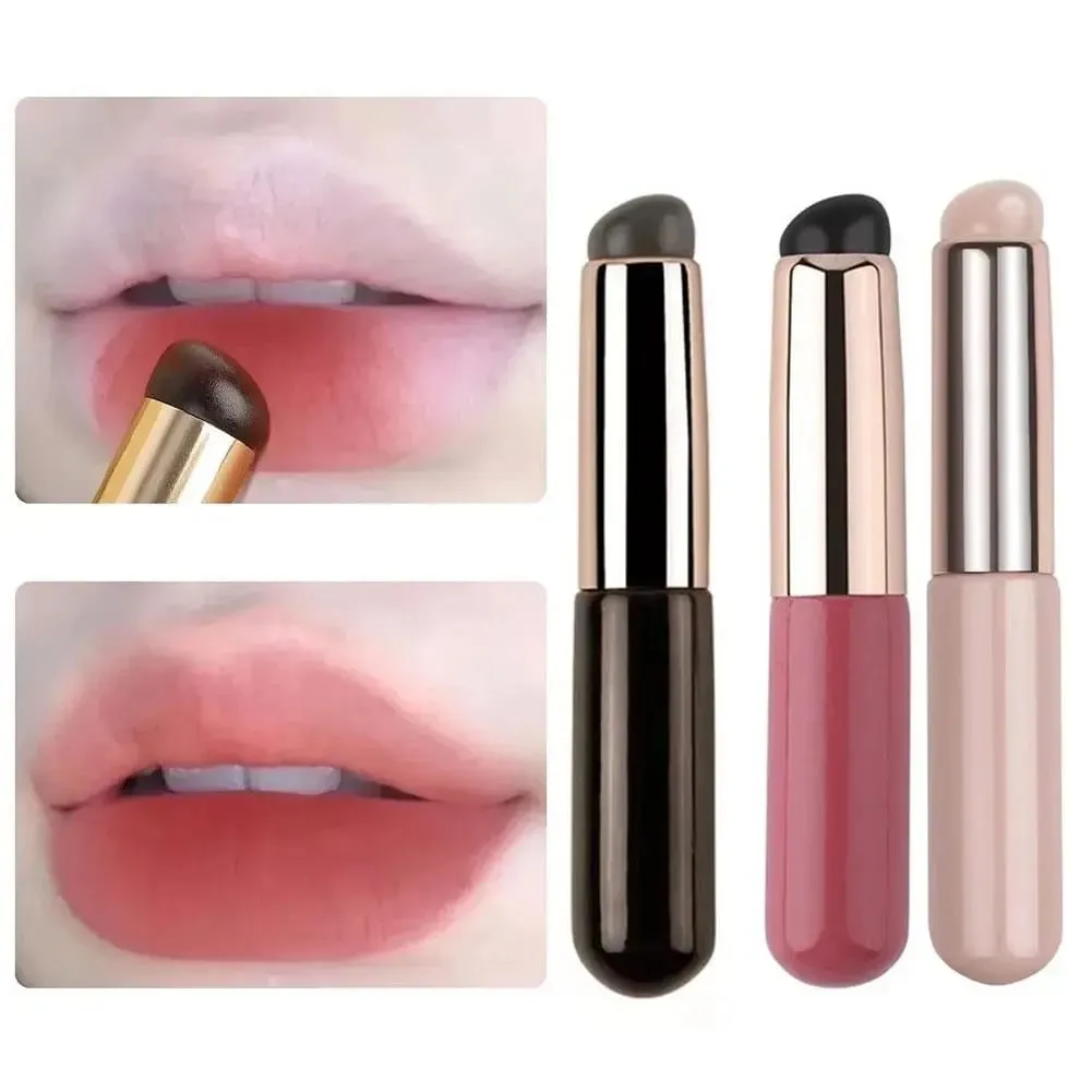 Silicone Lip Brush With Cover Cap Concealer Brush Like Fingertips Q Soft Lipstick Makeup Brushes Round Head No Broken — image 1