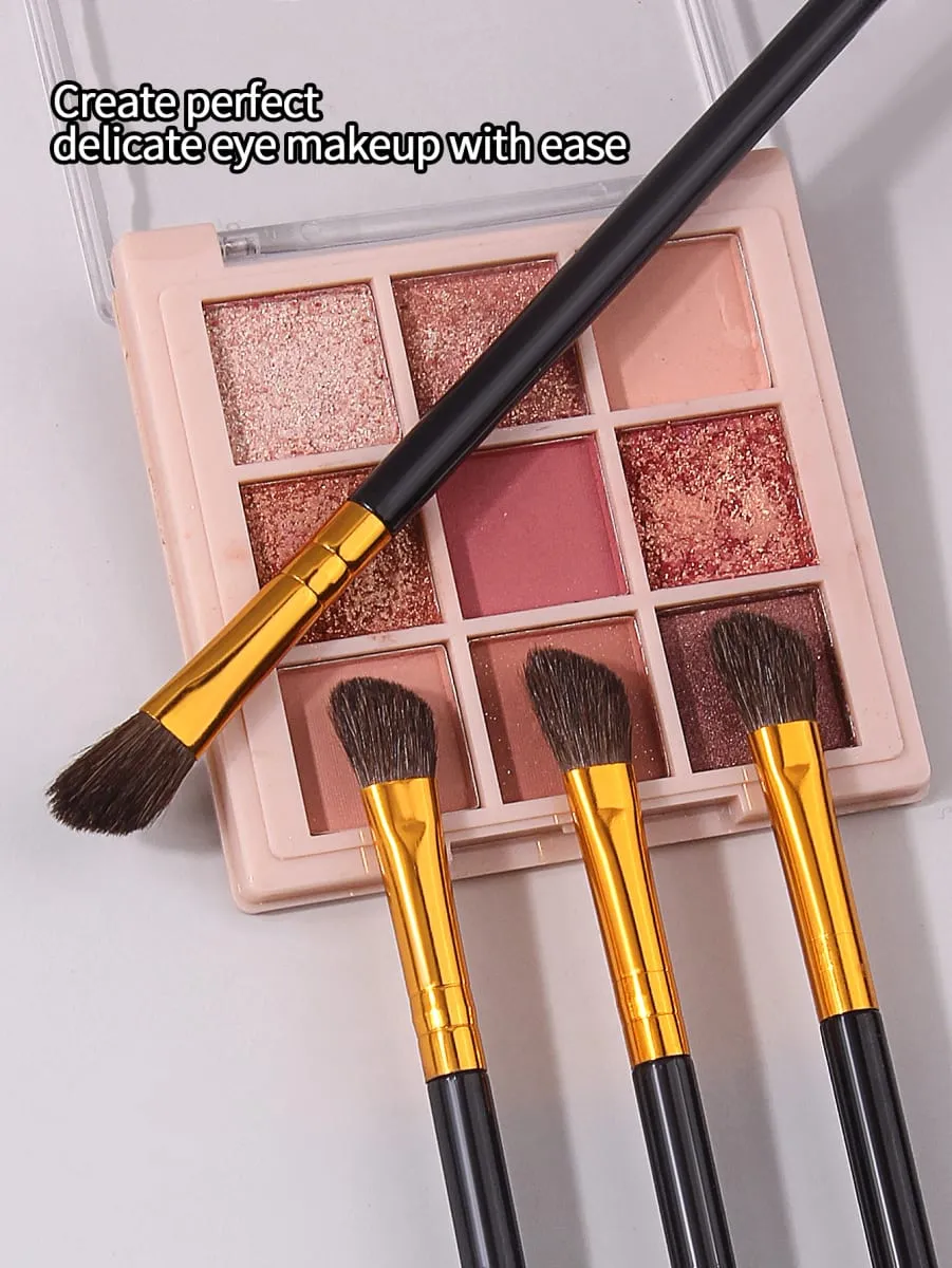 30PCS Portable Small Horsehair Eyeshadow Brush Set Soft Bristle High-Gloss Brush Smudging Brush Beginner Makeup Brush