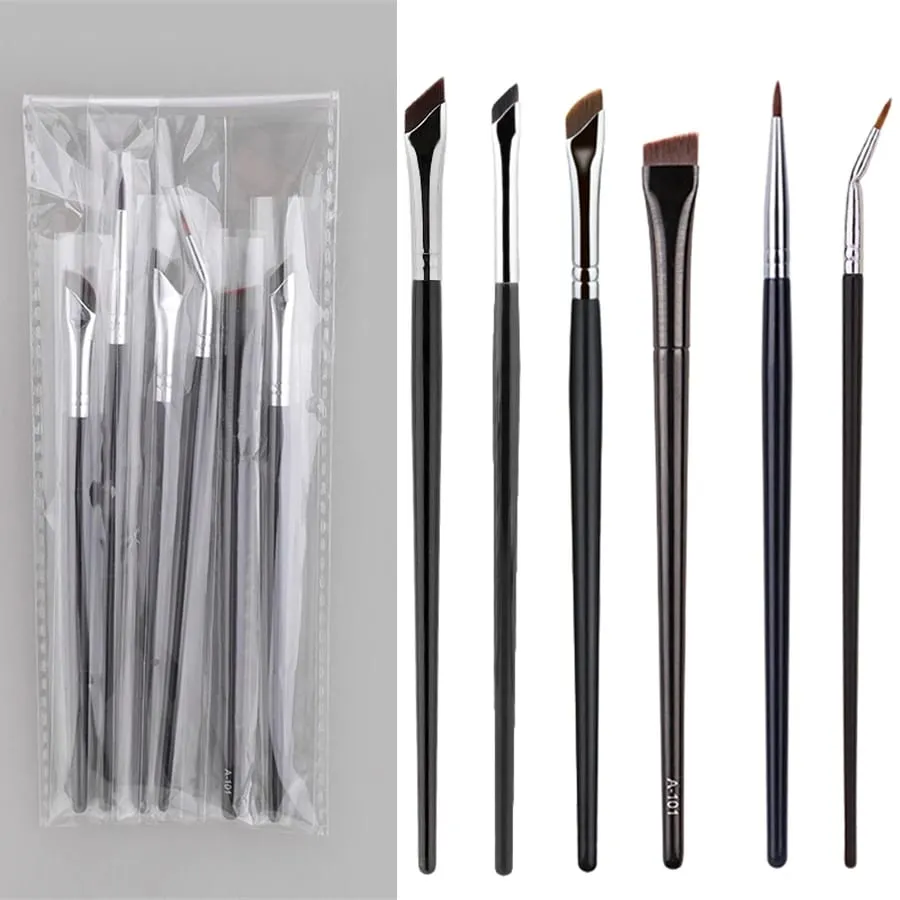 5/6PCS Thin Gel Eyeliner Makeup Brushes Eyeliner Brush Sets Flat Top Eyeliner Concealer Brush Eye Liner Detailed Make Up Tool — image 5
