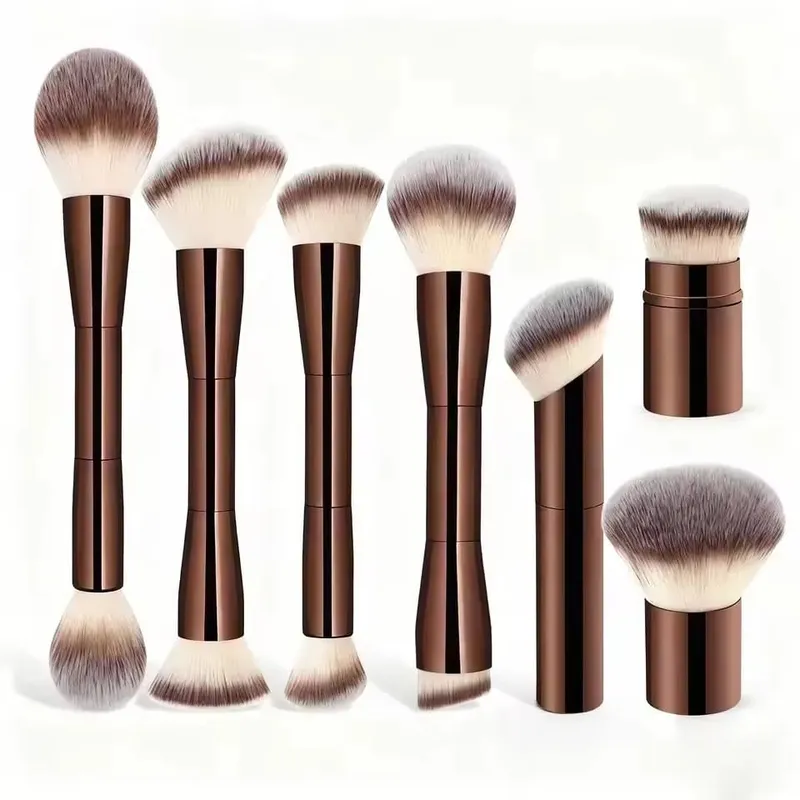 Professional Makeup Brush Double Head Foundation Powder Concealer Makeup Brush Soft Fiber Hair Cosmetic Beauty Tools